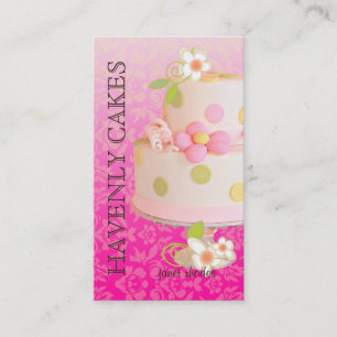 Tarjeta De Visita Pastel rosa + Boda de chocolate/Panadería/Pasteler
