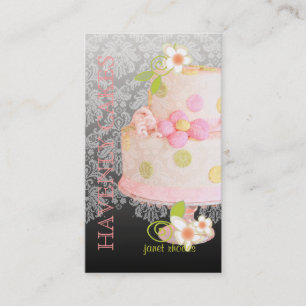 Tarjeta De Visita Pastel rosa + Boda de chocolate/Panadería/Pasteler