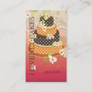 Tarjeta De Visita Pastel rosa + Boda de chocolate/Panadería/Pasteler