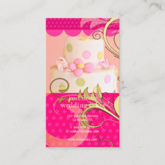 Tarjeta De Visita Pastel rosa Boda/Panadería/Pastelería