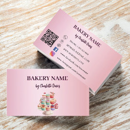 Tarjeta De Visita Pastel rosa pastelería pastelería panadería Código