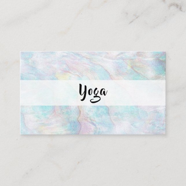 Tarjeta De Visita Pastel rosado azul del amarillo del olmo de la (Anverso)