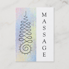 Tarjeta De Visita Pastel sagrado de la aclaración del masaje de la