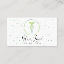 Tarjeta De Visita Pastel verde Bolsa de pastelería Baker Patisserie 