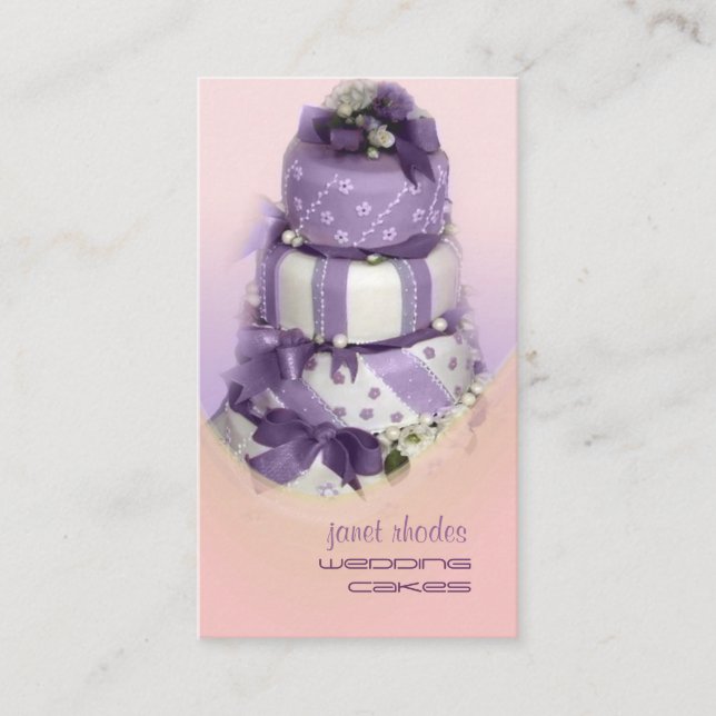 Tarjeta De Visita Pastelería Boda (Anverso)