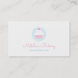 Tarjeta De Visita Pastelería Cafetería Cupcake Glaseado Blanco