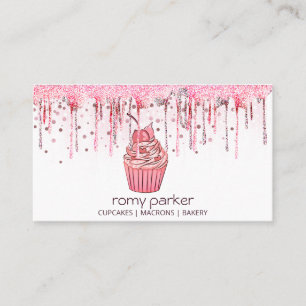 Tarjeta De Visita Pastelería casera pastelería Rosa Oro Drin