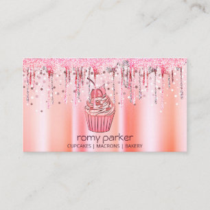 Tarjeta De Visita Pastelería casera pastelería Rosa Oro Drin