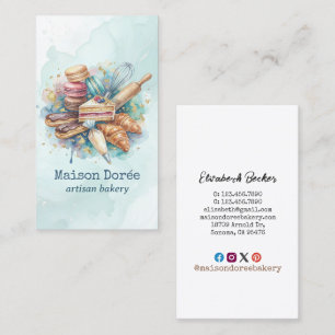 Tarjeta De Visita Pastelería Chef De Pastelería Postres Dulces Torta