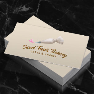Tarjeta De Visita Pastelería Chef de Repostería Bolsa de Piping & Co