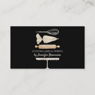 Tarjeta De Visita Pastelería Chef de Repostería Creadores de Tartas 