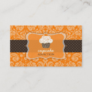 Tarjeta De Visita Pastelería de chocolate naranja y pastelería
