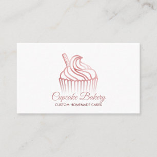Tarjeta De Visita Pastelería de cupcakes chef de pastelería Crema ba