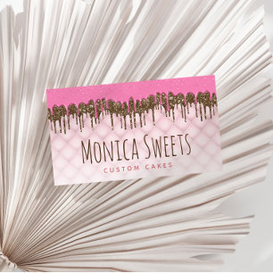 Tarjeta De Visita pastelería de guijarros divertidos y dulces