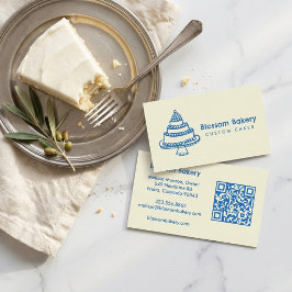 Tarjeta De Visita Pastelería De Pasteles Servicio De Catering QR Per