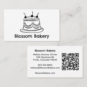 Tarjeta De Visita Pastelería de repostería Catering QR personalizado