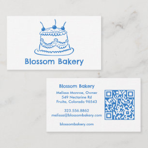 Tarjeta De Visita Pastelería de repostería Catering QR personalizado