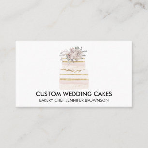 Tarjeta De Visita Pastelería de torta de boda de dos pisos