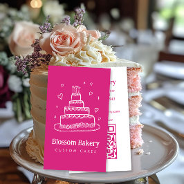 Tarjeta De Visita Pastelería de tortas Servicio de catering QR perso