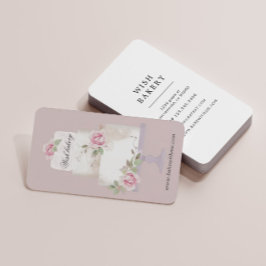 Tarjeta De Visita pastelería elegante de tres niveles vertical