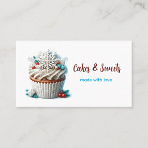 Tarjeta De Visita Pastelería Panadería Pastelería Chef Snowflakes