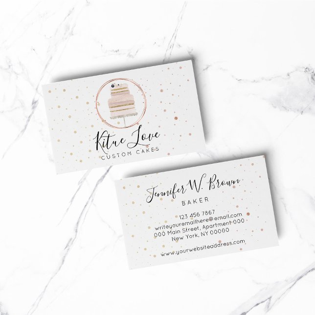 Tarjeta De Visita Pastelería pastelería Cake Maker Bakery (Cake Maker Bakery Pastry Patisserie Business Card)