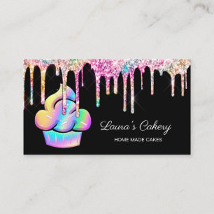 Tarjeta De Visita Pastelería Pastelería Chef Holographic Business Ca