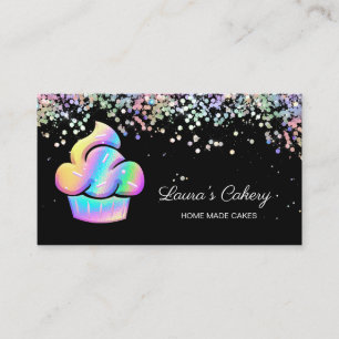 Tarjeta De Visita Pastelería Pastelería Chef Holographic Business Ca