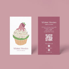 Tarjeta De Visita Pastelería Pastelería Chef QR Código