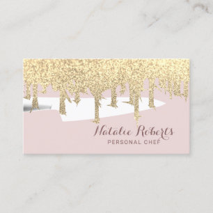 Tarjeta De Visita Pastelería pastelería Knife Purpurinas modernos 