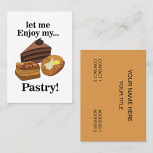 Tarjeta De Visita Pastelería Pasteles Postre Panadería Chef Pasteler