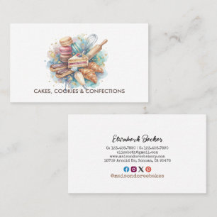 Tarjeta De Visita Pastelería Tienda Pastelero Postres Dulces Torta P