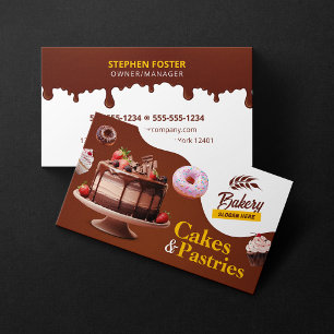 Tarjeta De Visita Pastelería Torta de Bodas Cumpleaños y Aniversario