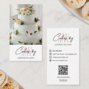 Tarjeta De Visita Pastelería Torta Logotipo Monograma Personalizado