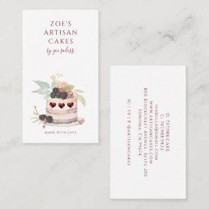 Tarjeta De Visita Pastelero Artesanal de Tortas