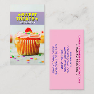 Tarjeta De Visita Pastelero de Cupcakes & Dulces Pastelería