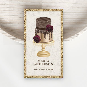 Tarjeta De Visita Pastelero de Pastelería de Torta de Chocolate con 