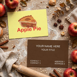 Tarjeta De Visita Pastelero de Tarta de Manzana Chef