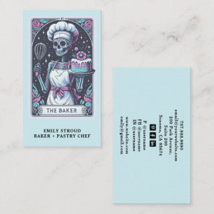 Tarjeta De Visita Pastelero Tarot Chef Repostería Catering