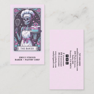 Tarjeta De Visita Pastelero Tarot Repostería Catering de Postres Ros