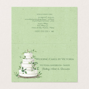 Tarjeta De Visita Pastelero y Decorador de Pastel de Boda