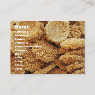 Tarjeta De Visita Pasteles de arroz inflado ~ Platos dulces asiático