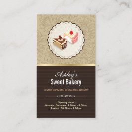 Tarjeta De Visita Pasteles de chocolate dulce postre - Panadería