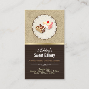 Tarjeta De Visita Pasteles de chocolate dulce postre - Panadería