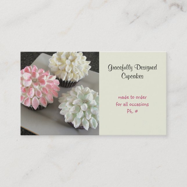 Tarjeta De Visita Pasteles de diseño elegante (Anverso)
