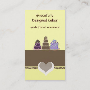 Tarjeta De Visita Pasteles de diseño elegantes