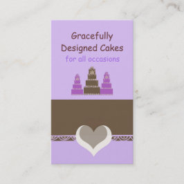 Tarjeta De Visita Pasteles de diseño/horquilla - Púrpura