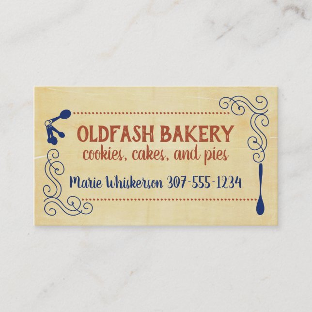 Tarjeta De Visita Pasteles de pastelería de bizcocho de whisky mezcl (Anverso)