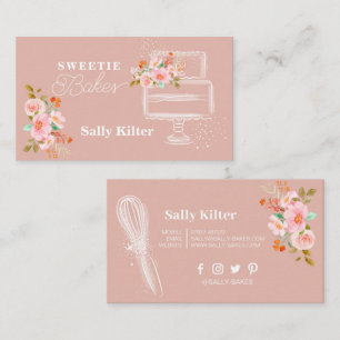 Tarjeta De Visita Pasteles de utensilios para hornear y cocinar en r