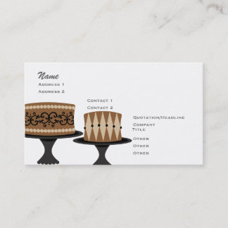 Tarjeta De Visita Pasteles Decadados de chocolate